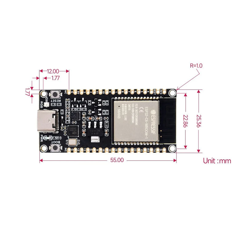 ESP32-C6-WROOM-1-N8 RISC-V Dev - Esp32 C6 评论和价格