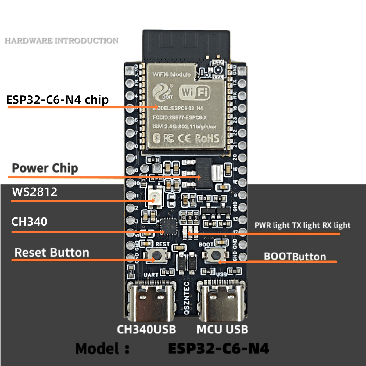 ESP32-C6-DevKitC-1 ESP32-C6 Co - Esp32 S2 评论和价格